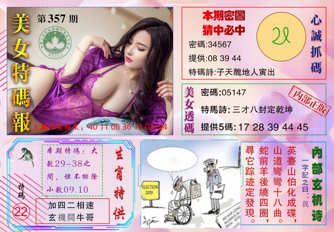 357期美女特码报[图]