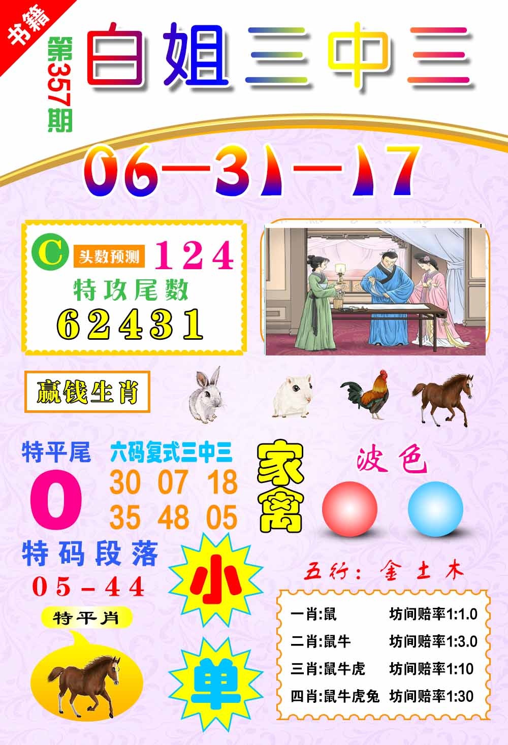 357期澳门白姐锦囊[图]