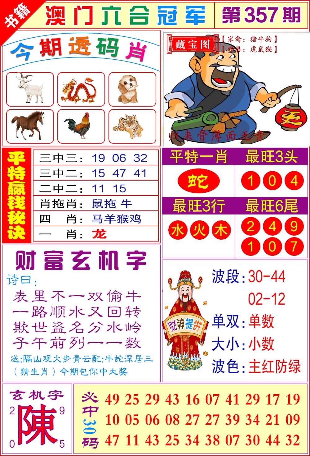 357期澳门六合冠军[图]