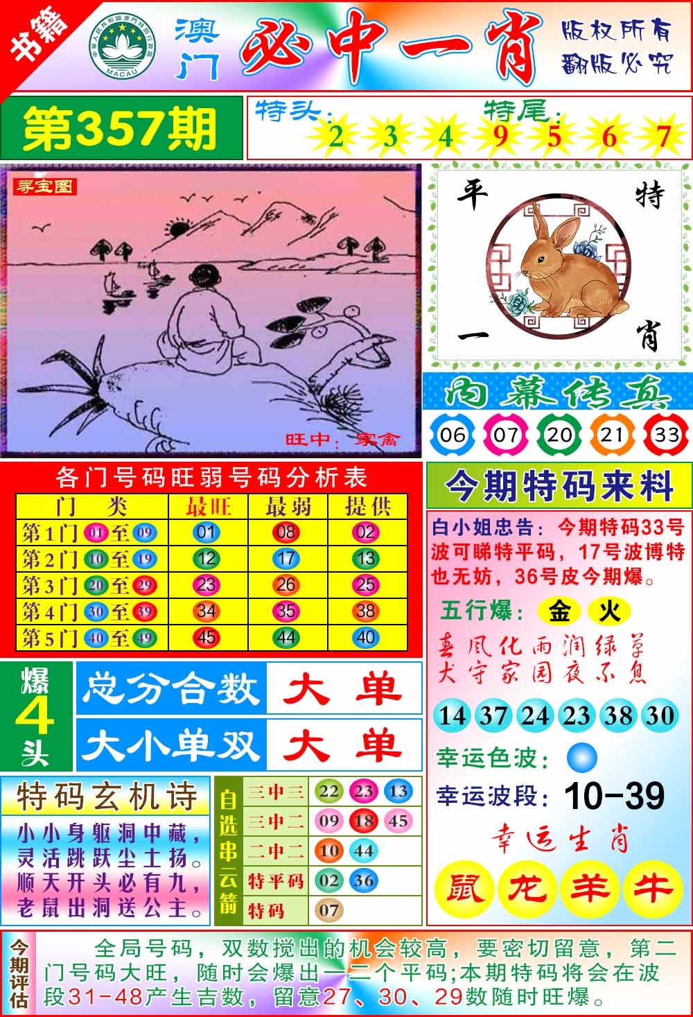 357期澳门玄机一特[图]