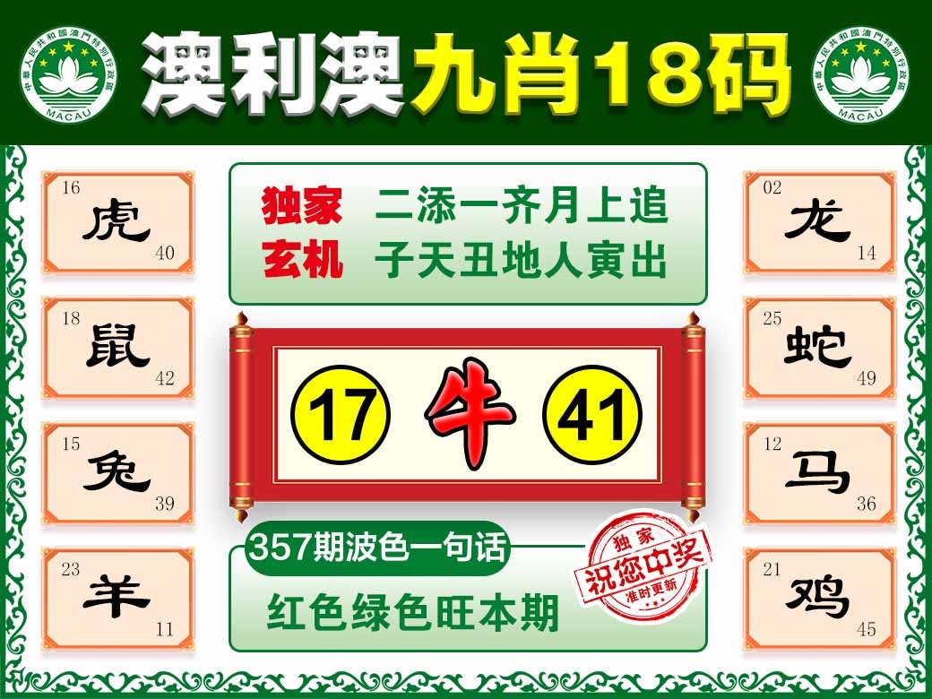 357期澳利澳九肖[图]