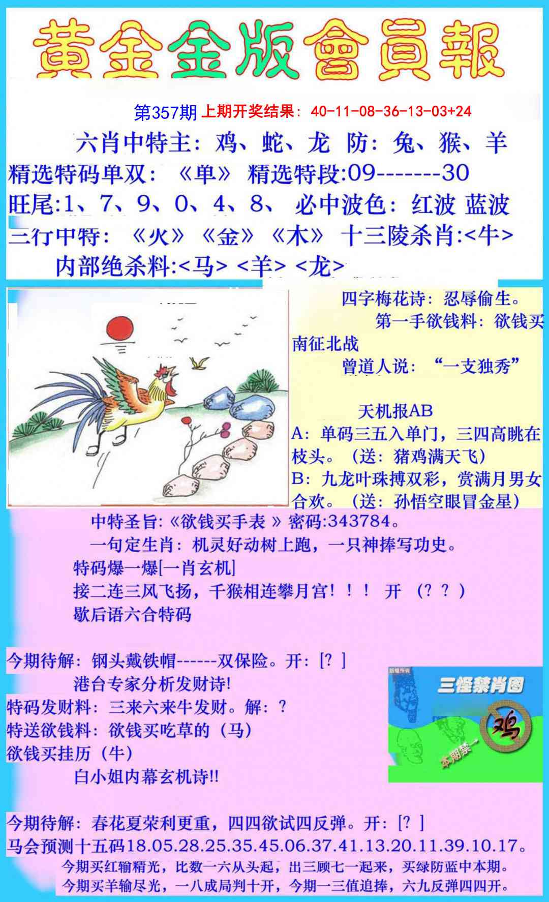 357期黄金金版会员报[图]