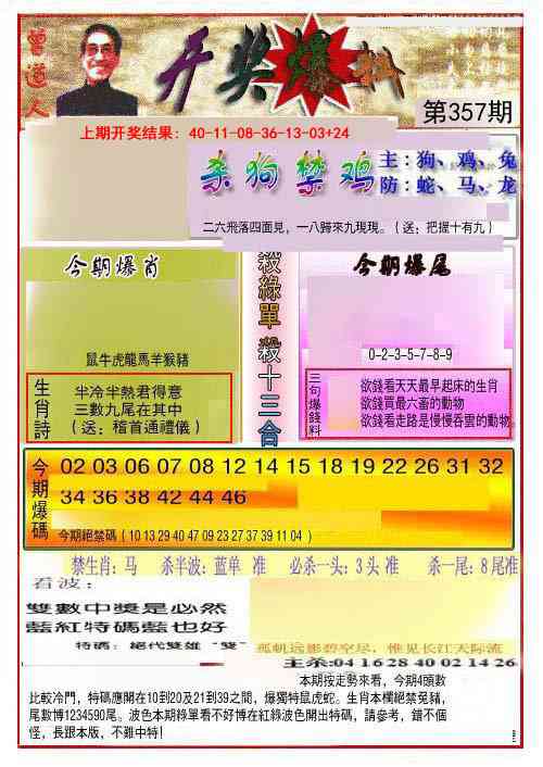357期开奖爆料(新图推荐)[图]