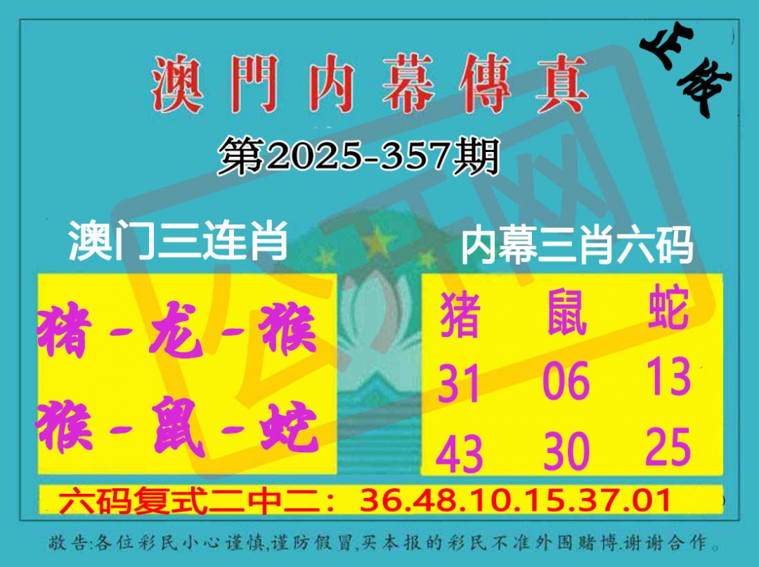 357期内幕传真三肖版[图]